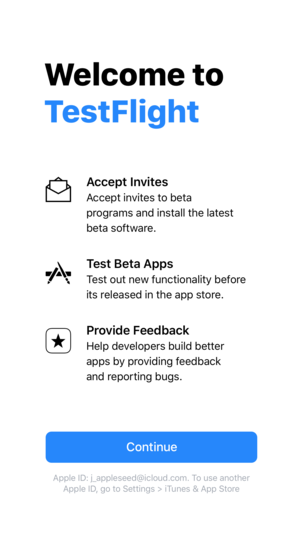 TestFlight°v3.2.1 iOS