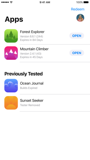 TestFlight°v3.2.1 iOS