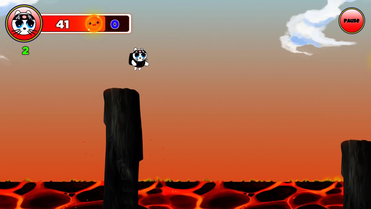 Kitty Ninja over lava(忍者挑战跳跃游戏)v0.0.2 最新版