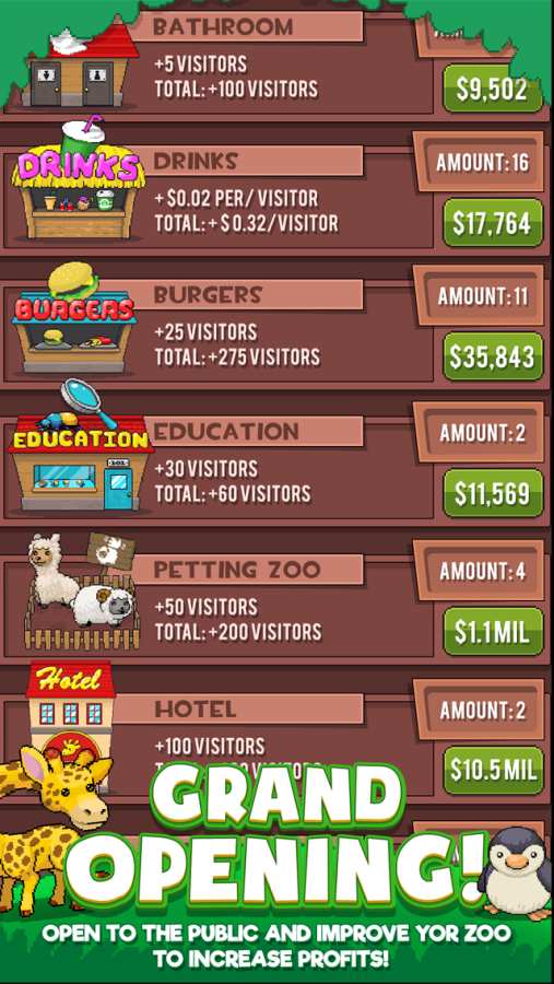 Idle Zoo Tycoon(放置动物园大亨)v1.0.0 安卓版