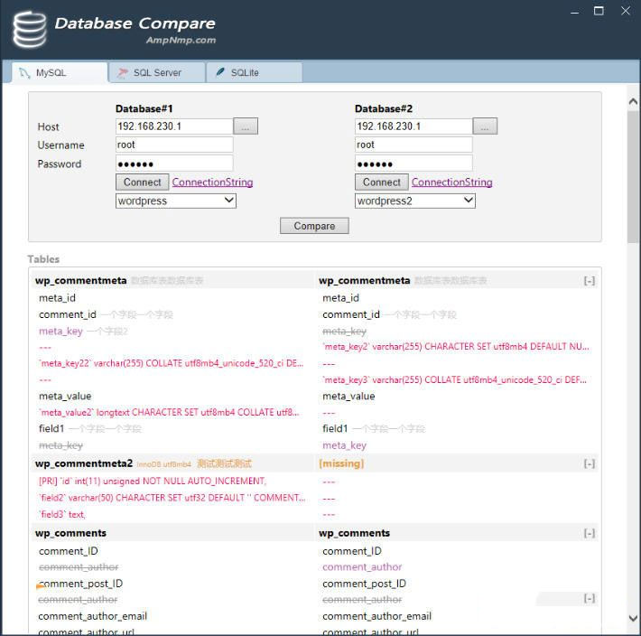 Database Comparev2018 ٷ