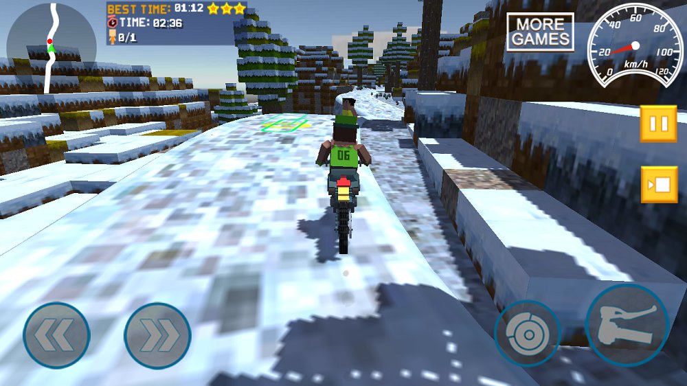 Blocky Moto Bike SIM: Winter Breeze(像素摩托冬季的微风手游)v1.2 安卓版