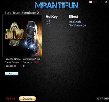 欧洲卡车模拟2无限金钱降低碰撞伤害修改器 欧洲卡车模拟2无限金钱降低碰撞伤害修改器
