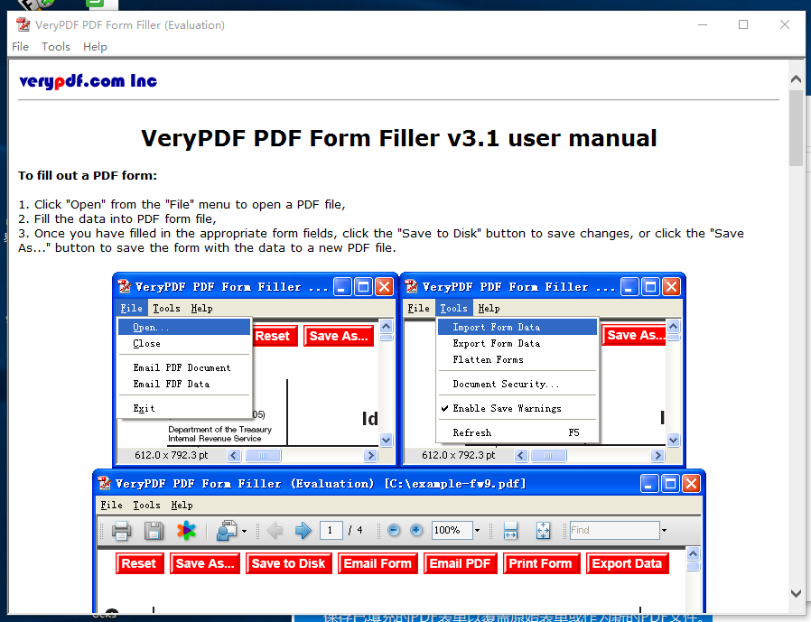 VeryPDF PDF Form Filler