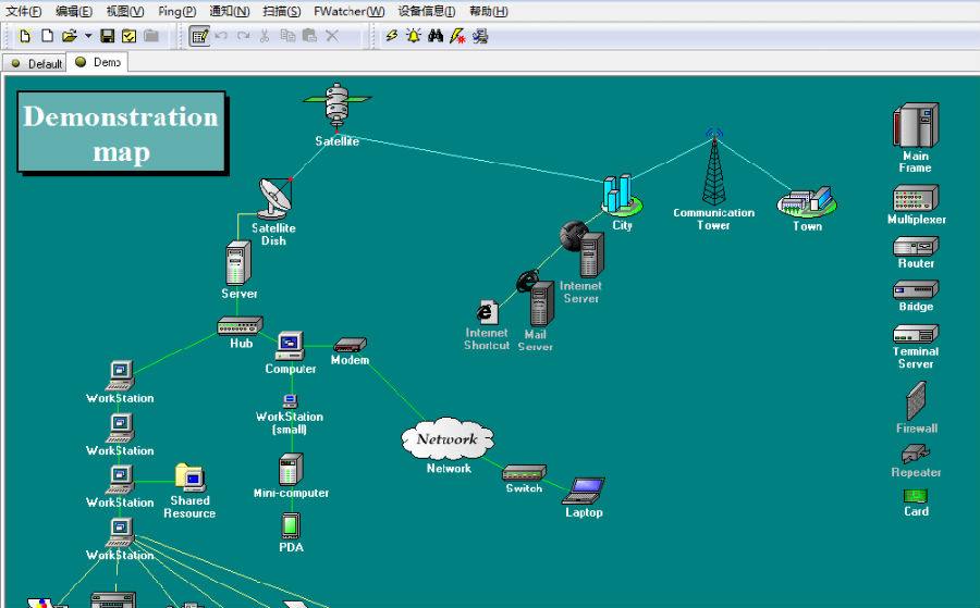 FPinger网络拓扑图绘制工具