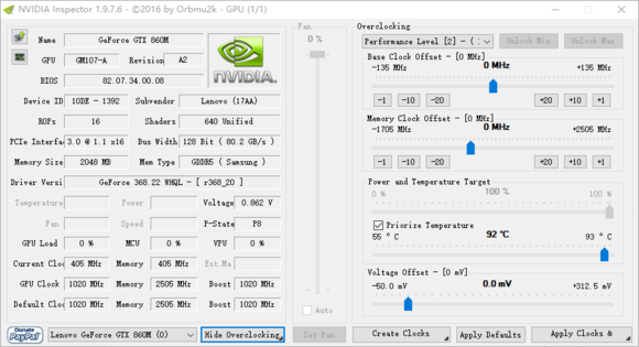 N卡超频软件(NVIDIA Inspector) 中文版V1.9.7.8 绿色版