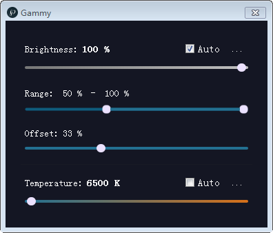 Gammy(实时调整屏幕亮度软件)v0.9.58 官方版