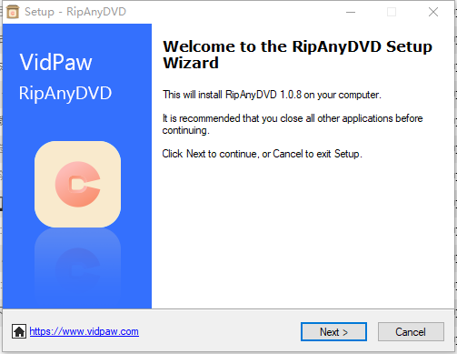 Vidpaw RipAnyDVD(DVD格式转换软件)v1.0.8 官方版