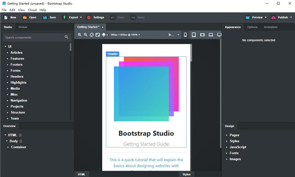 Bootstrap Studio()v5.0.0 ƽ