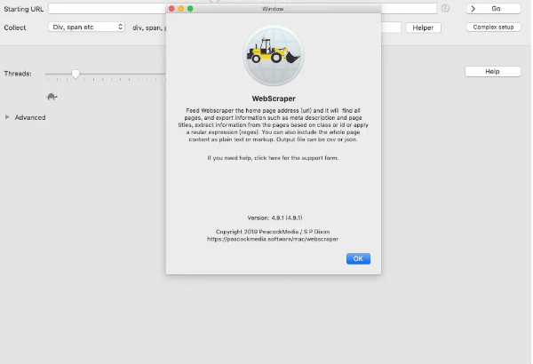 WebScraper MacV4.13.01 °