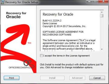 Recovery for Oracle