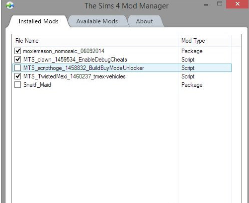 The Sim4 Mod Manager(ģ4MOD)v1.0 ɫ