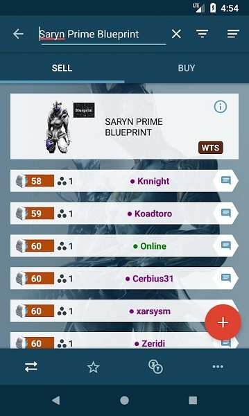 Ǽս׽ƽ̨(Warframe market)v1.8.7 İ