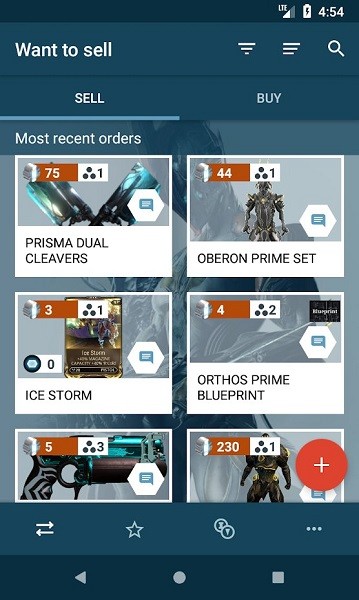 Ǽս׽ƽ̨(Warframe market)v1.8.7 İ