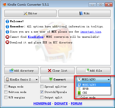 Kindle Comic Converter(漫画转换EPUB工具)v5.5.2 官方版