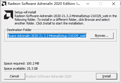 AMD Radeon Software Adrenalinv21.3.2 °