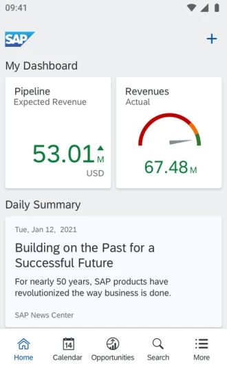 SAP Cloud for Customer app(Cloud4CustEx)v2102.1.5 °