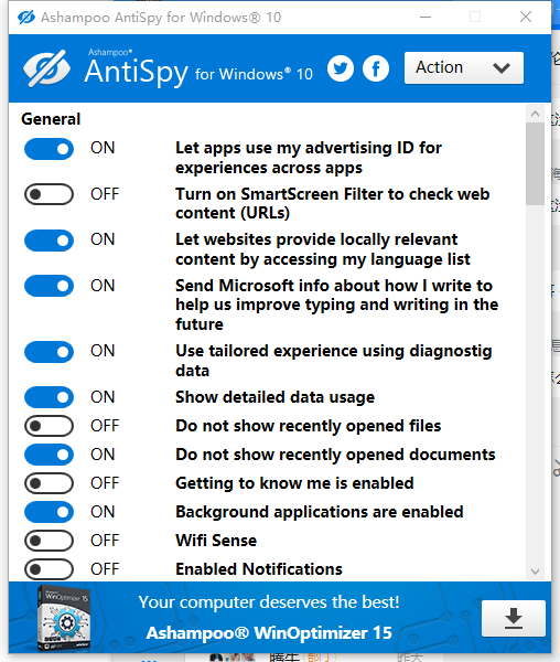 AntiSpy for Windows 10v1.1.0.1 官方版