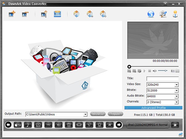 DawnArk Video Converter(Ƶת)v1.0.3031.0201ٷ