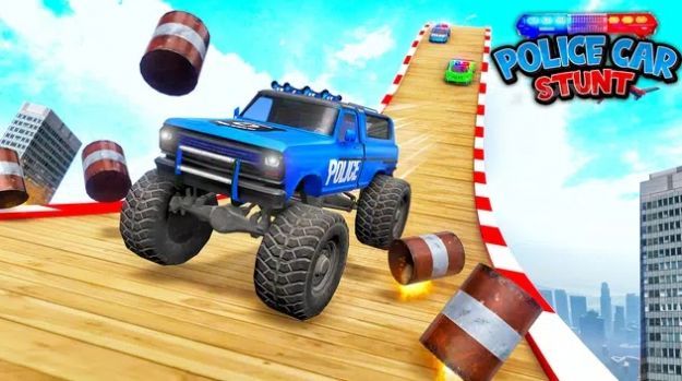 疯狂警车特技驾驶3D(PoliceMegaRampCargameRacingcarstunts3d)v3.3 安卓版