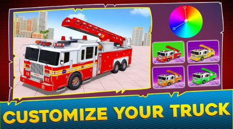 (Fire Truck Robot Car Game)