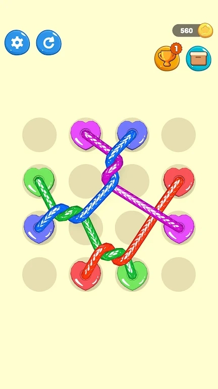 ⿪3DTangled Line 3D: Knot Twisted