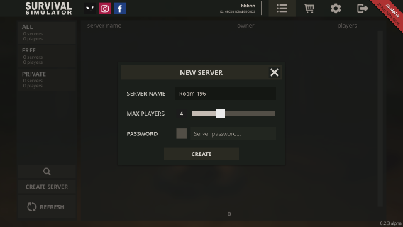 Survival Simulatorv0.2.3 °