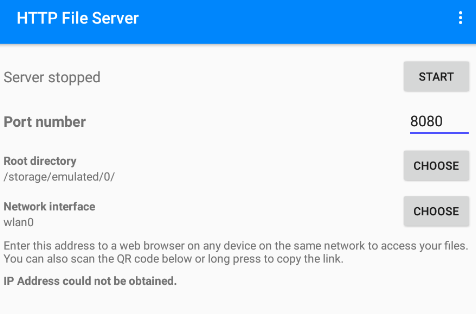 HTTP File Server app