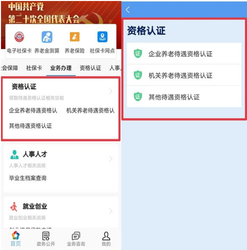 张家口人社养老资格认证下载app